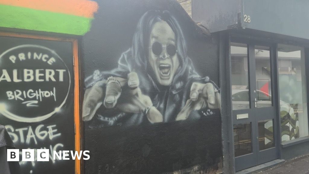 Ozzy Osbourne mural painted on Brighton’s Prince Albert pub